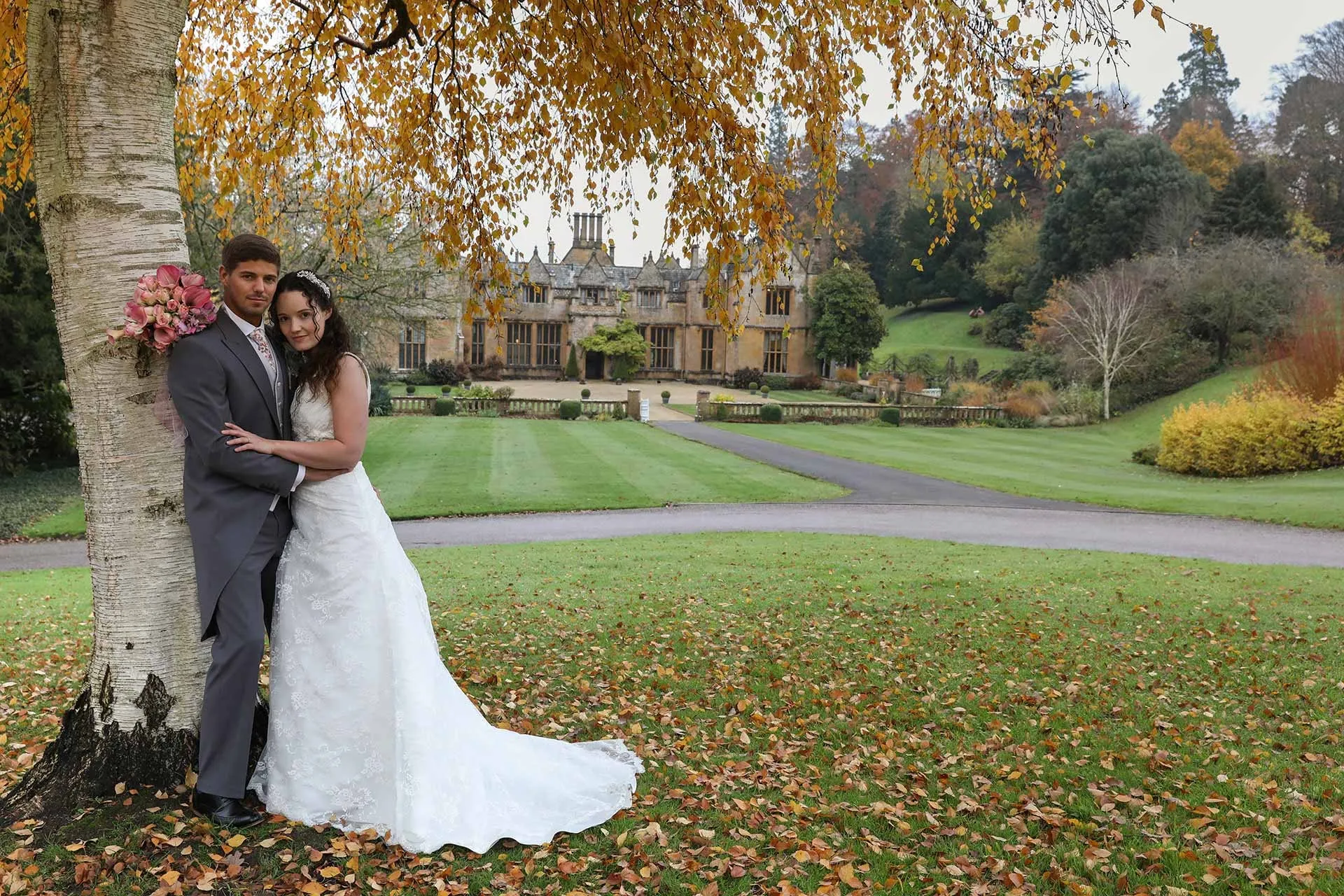 Bride and groom portrait by Studio H Photography