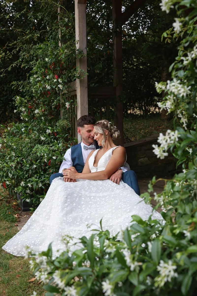 Bride and groom portrait by Studio H Photography