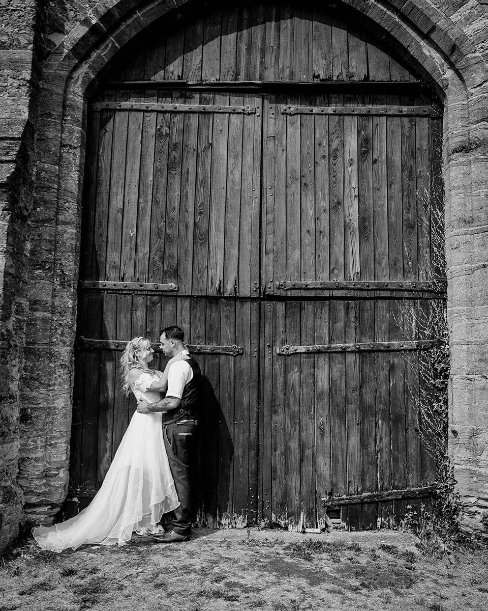 Bride and groom portrait by Studio H Photography