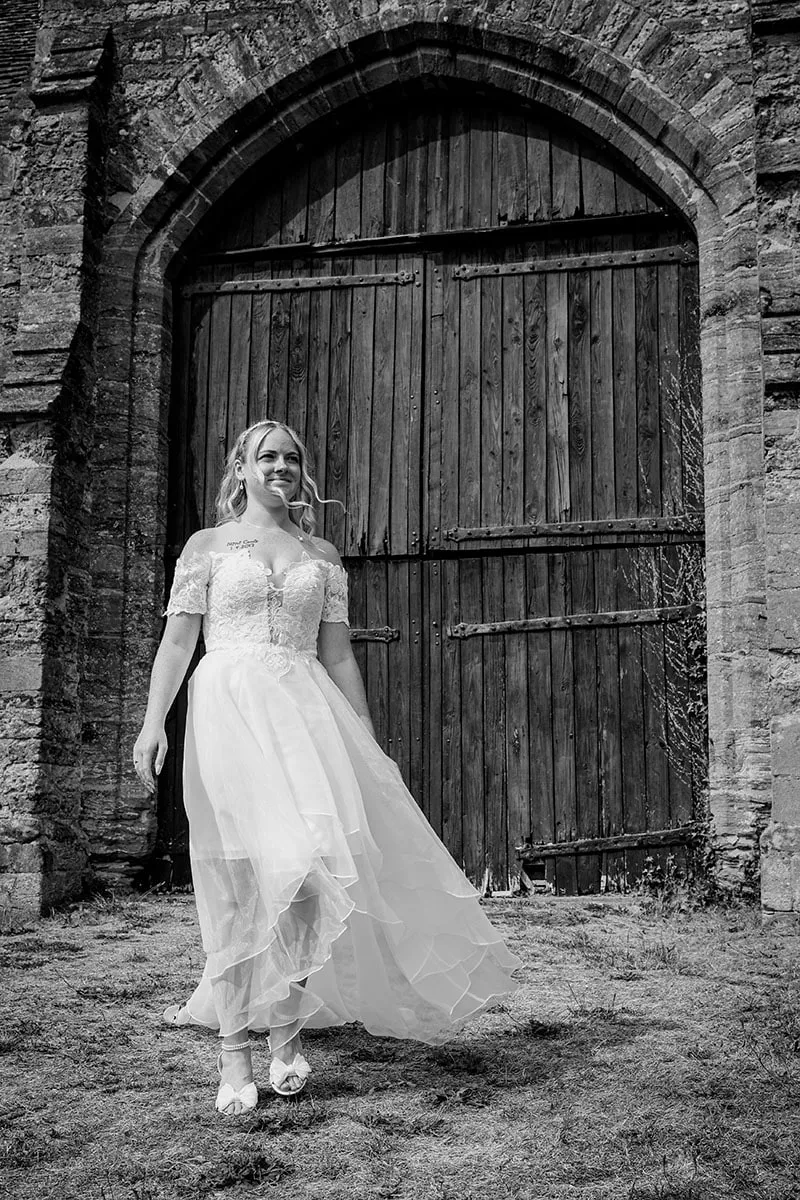 Bride and groom portrait by Studio H Photography