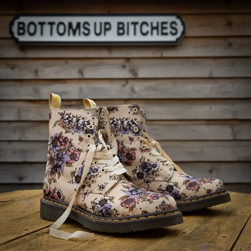 The bride's floral Dr. Martens boots: a personal touch