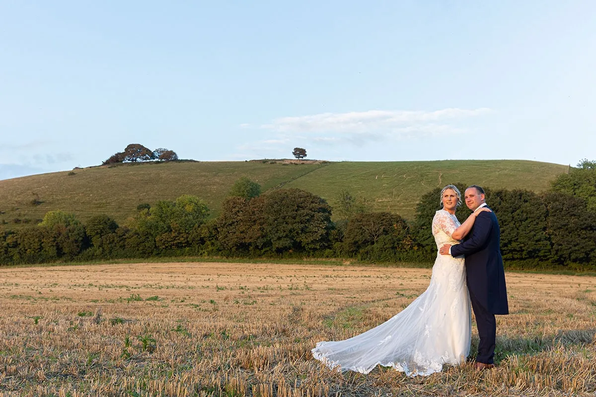 Bride and groom portrait by Studio H Photography
