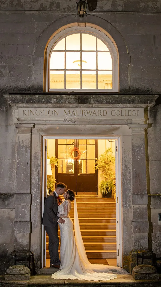 Bride and groom portrait by Studio H Photography