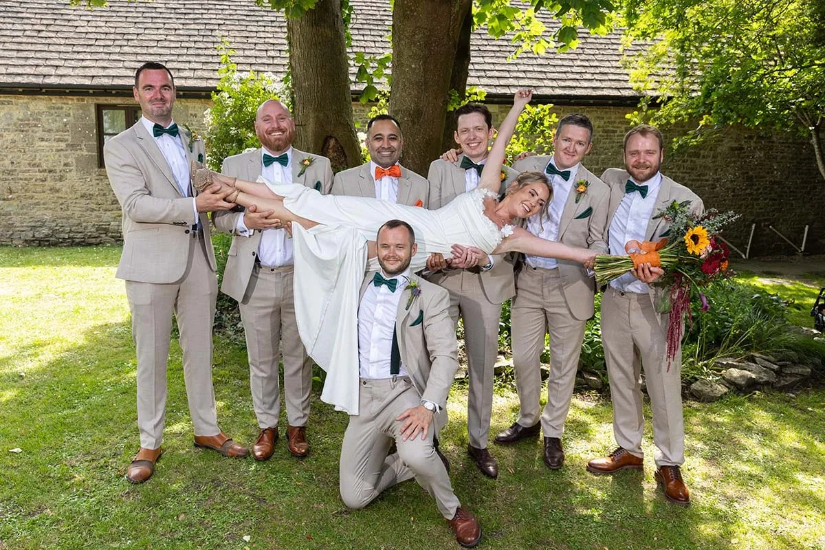 Wedding guests, family and friends