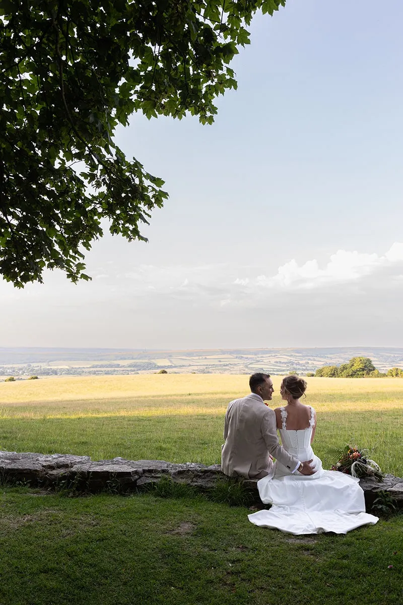 Bride and groom portrait by Studio H Photography