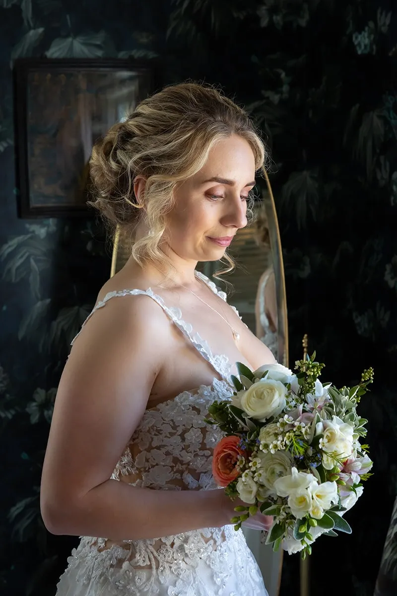 Bride and groom portrait by Studio H Photography