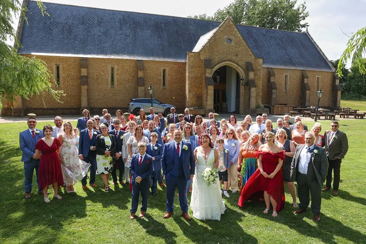 Wedding guests, family and friends