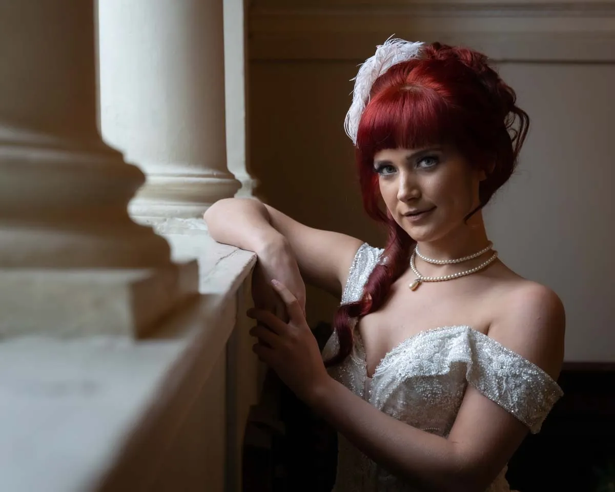 Bride and groom portrait by Studio H Photography