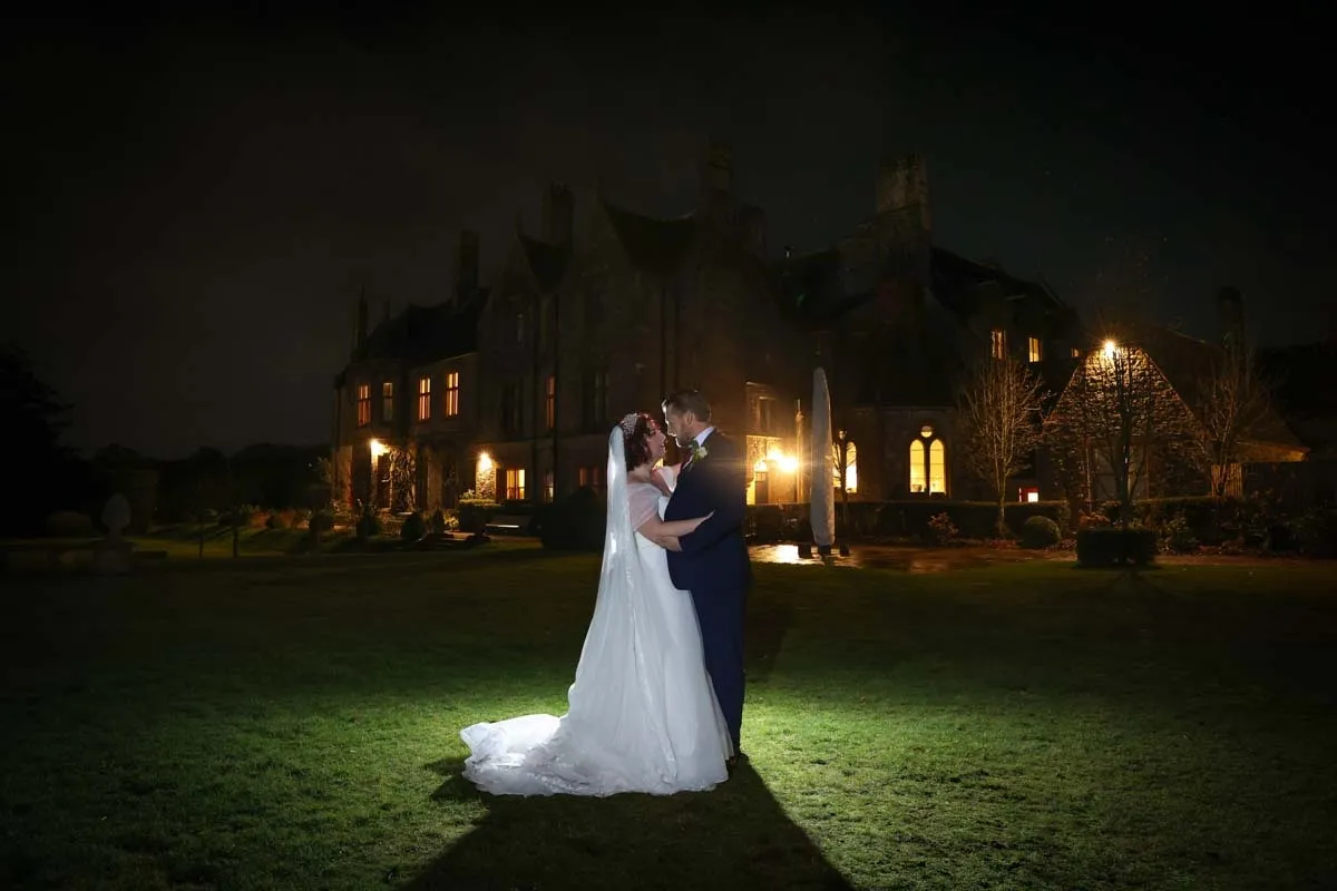 Bride and groom portrait by Studio H Photography