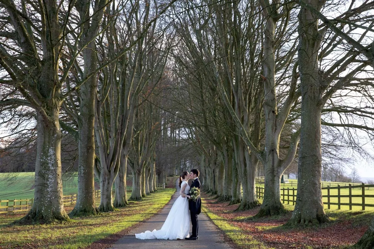Bride and groom portrait by Studio H Photography