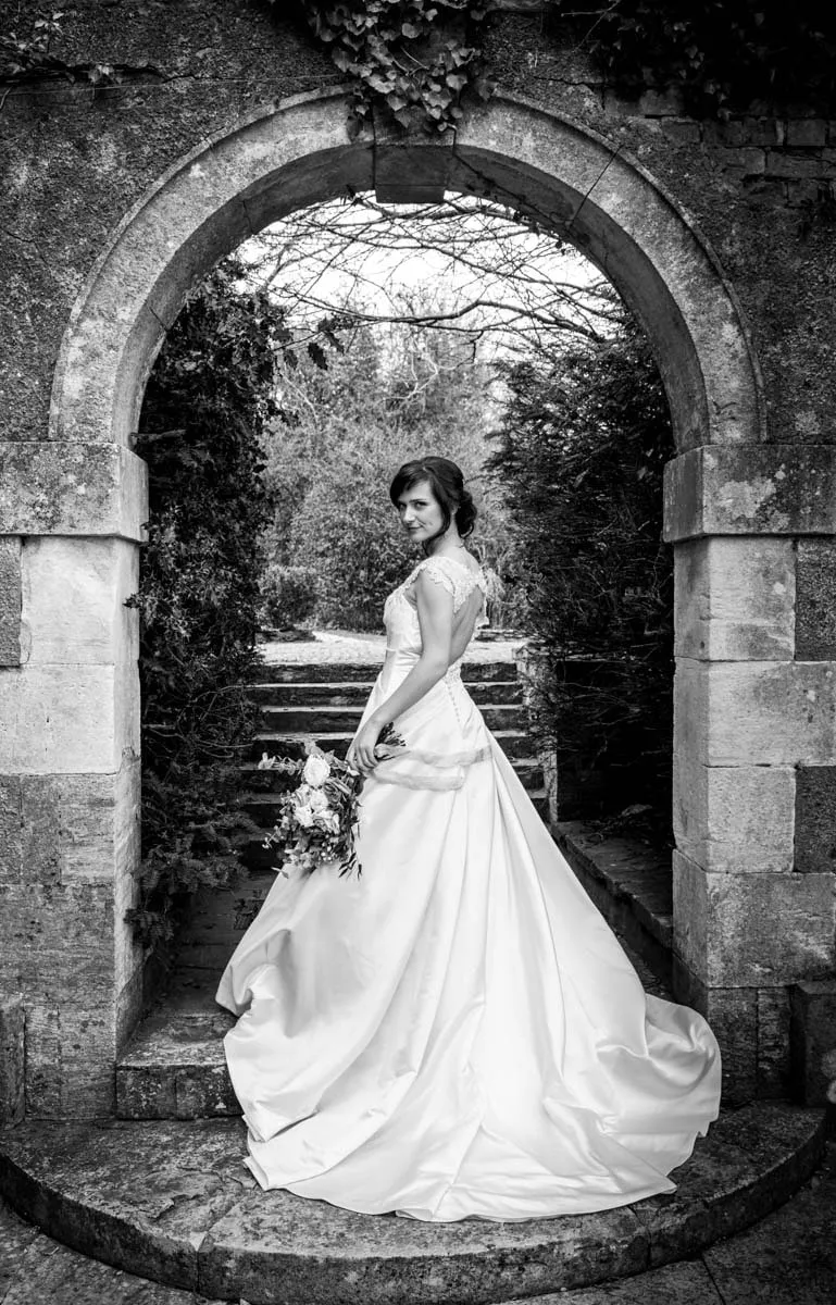 Bride and groom portrait by Studio H Photography