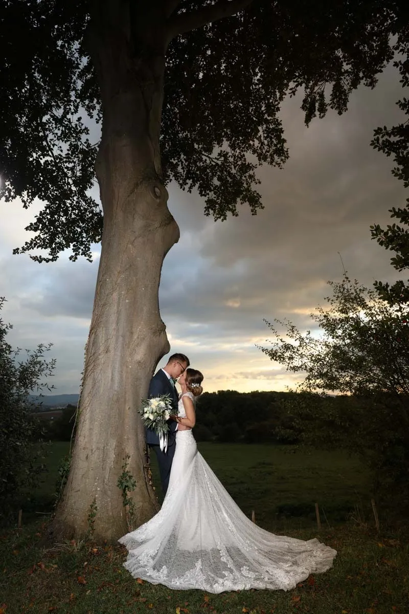 Bride and groom portrait by Studio H Photography