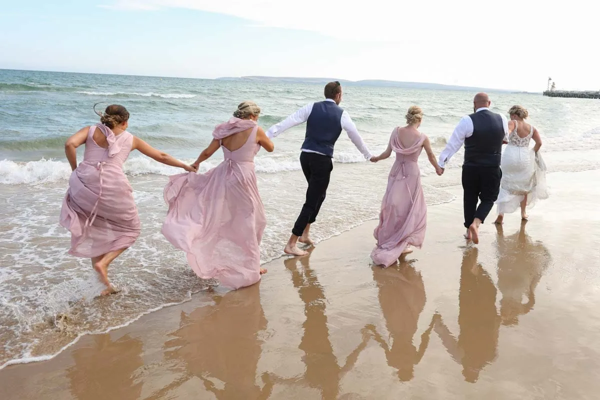 Wedding guests, family and friends