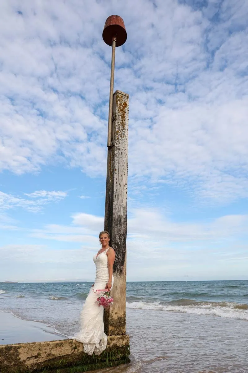 Bride and groom portrait by Studio H Photography