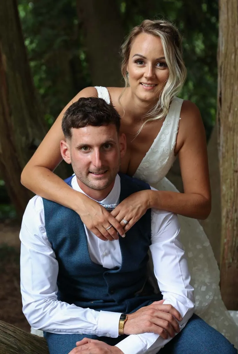 Bride and groom portrait by Studio H Photography