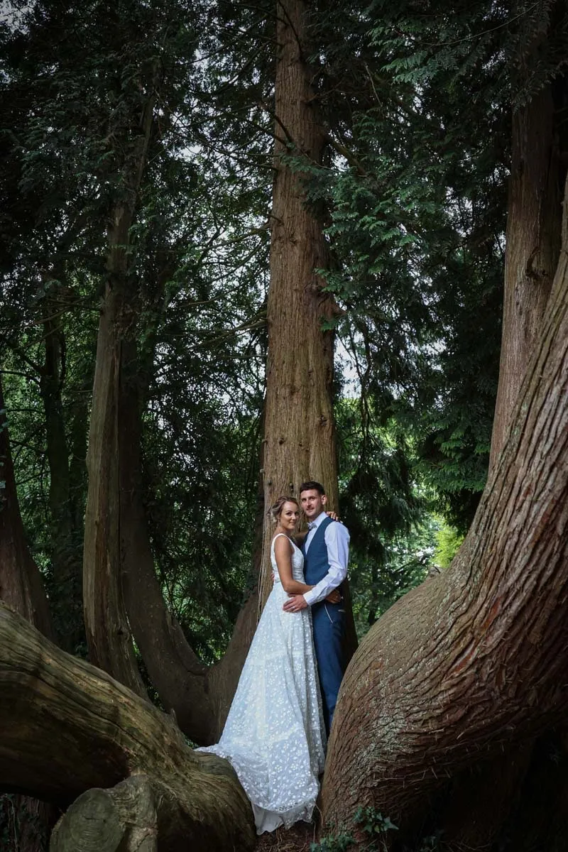 Bride and groom portrait by Studio H Photography