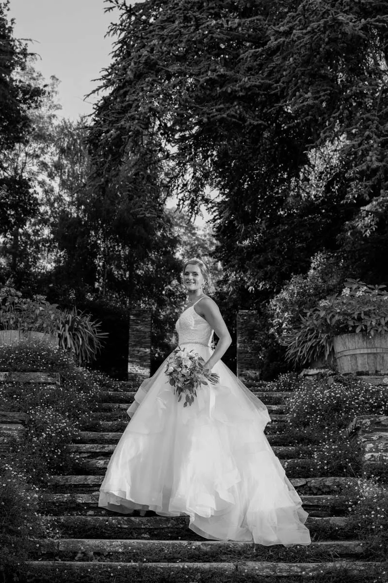 Bride and groom portrait by Studio H Photography