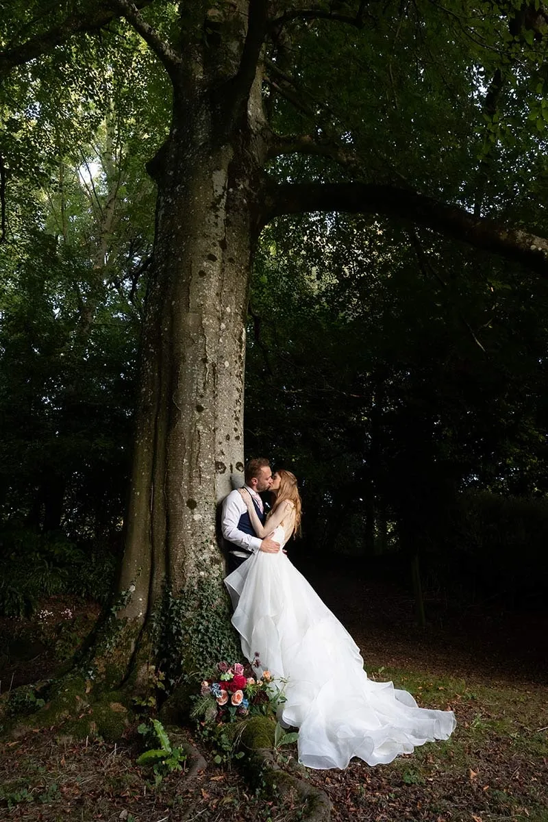 Bride and groom portrait by Studio H Photography