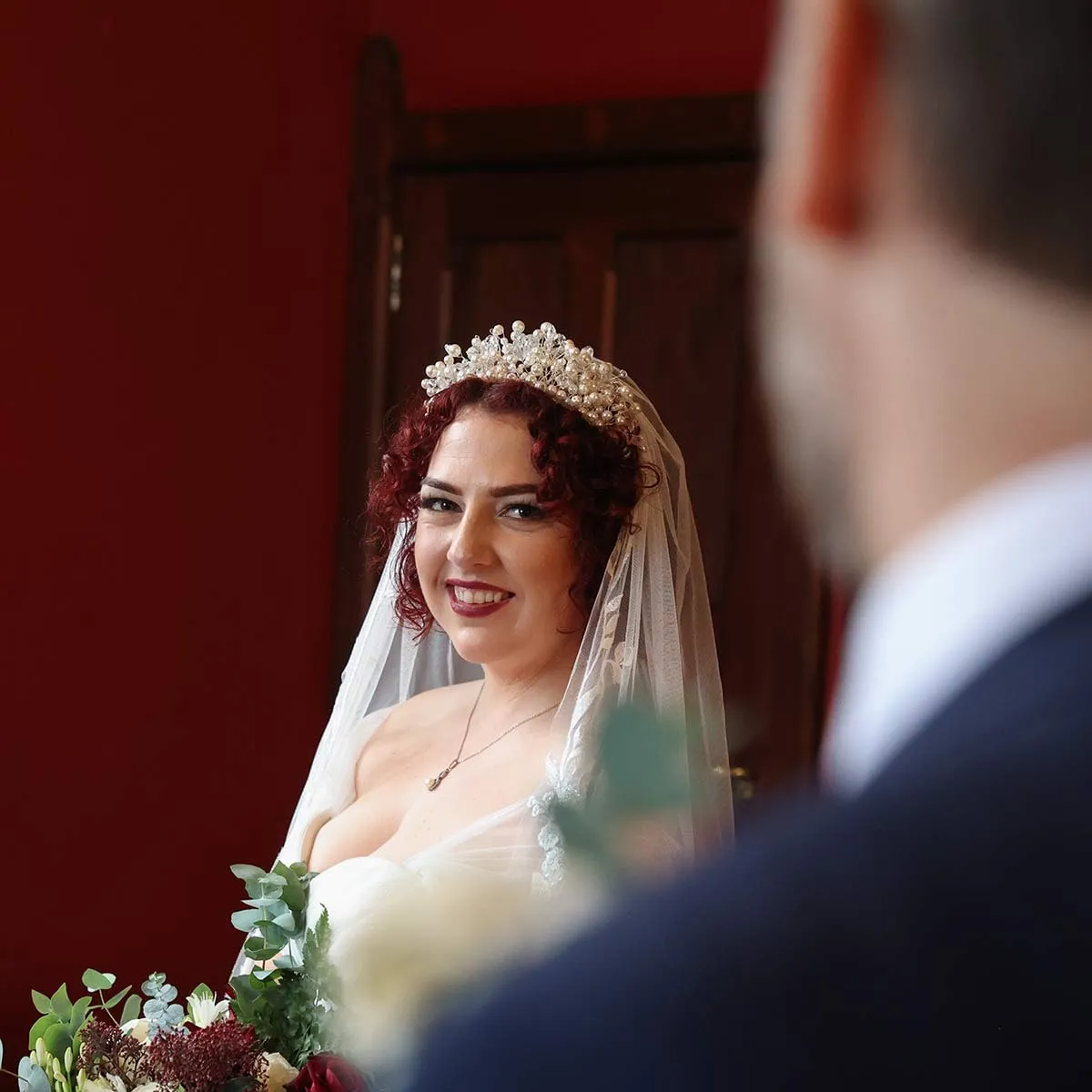 Bride and groom portrait by Studio H Photography