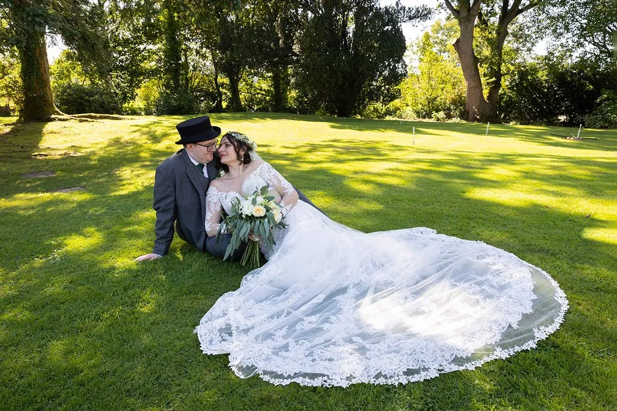 Bride and groom portrait by Studio H Photography