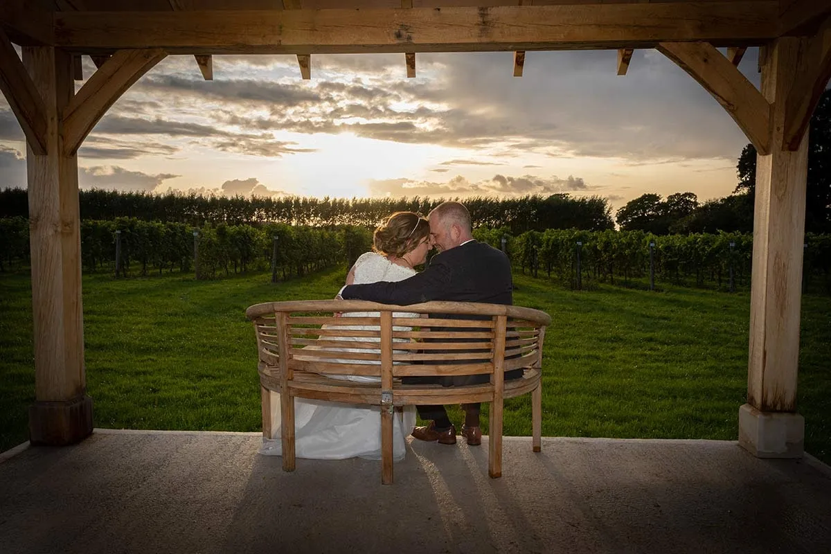 Bride and groom portrait by Studio H Photography