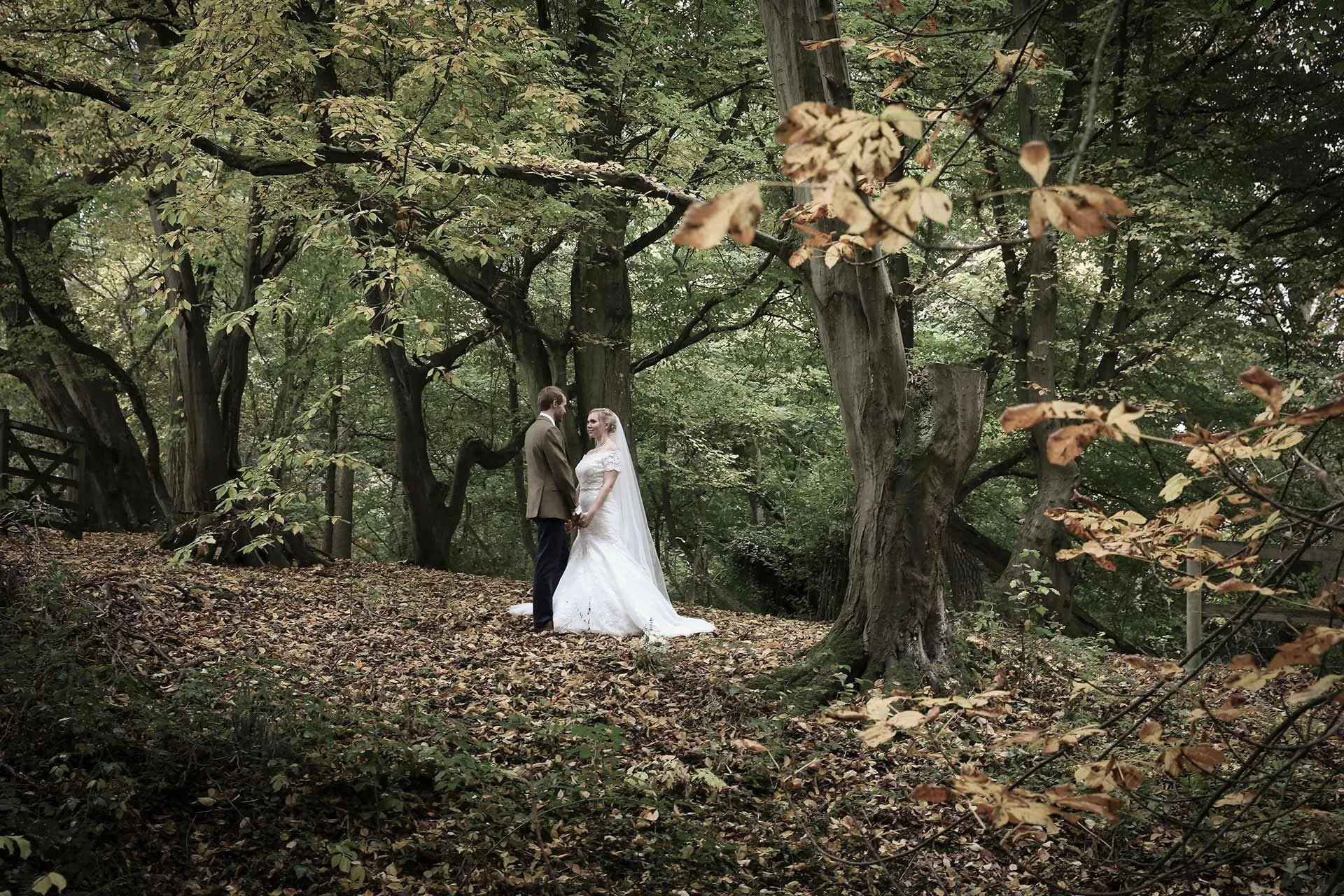Bride and groom portrait by Studio H Photography