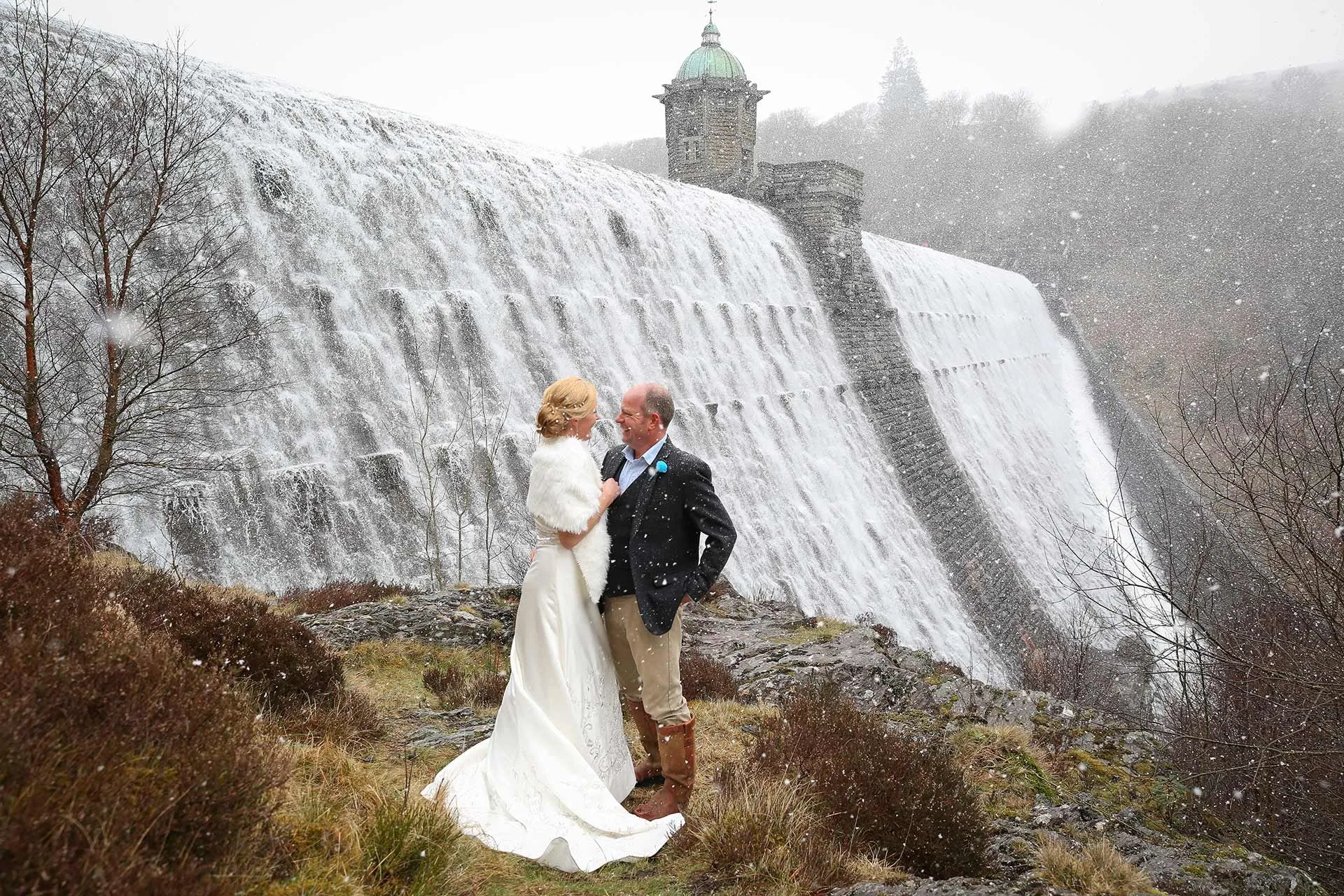 Bride and groom portrait by Studio H Photography